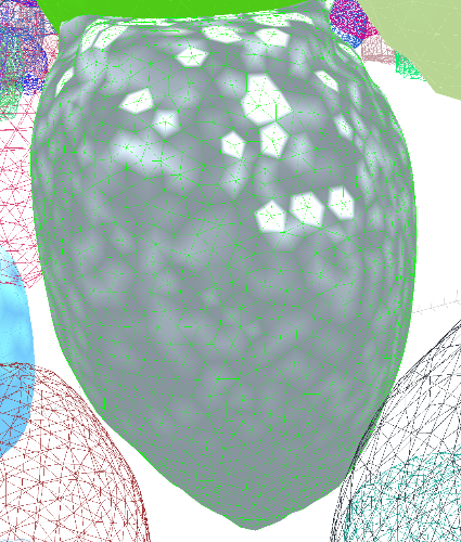 screen shot with mottled mesh